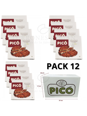 CAJA DE 12 UNIDADES DE TORTAS DE TURRON DE GUIRLACHE PICO 150 GRS