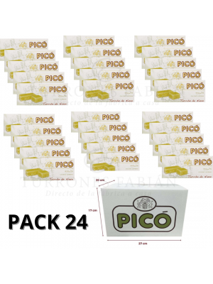 CAJA DE 24 UNIDADES DE TURRON DE NIEVE PICO DE 200GRS