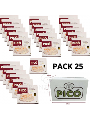 CAJA DE 25 UNIDADES DE TORTAS DE TURRON DE ALICANTE 120GRS 