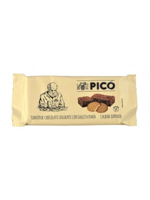 Caja 12 unidades Turrón de Chocolate Crujiente Pico con Galleta Maria 200grs