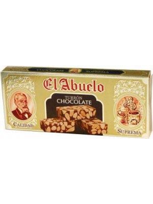 Caja de 24 unidades de Turrón de Chocolate con Almendras El Abuelo