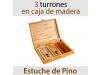 Lote de 3 Turrones en Caja de Madera