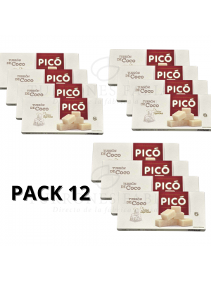 12 UNIDADES DE TURRON DE COCO PICO 200 GRS