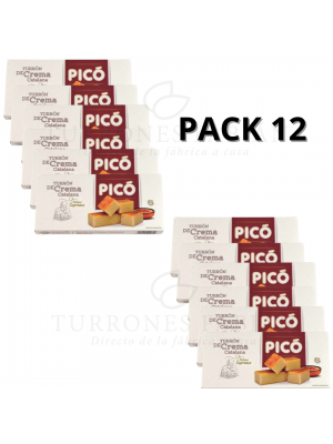 12 UNIDADES DE TURRON DE CREMA CATALANA PICO 200 GRS