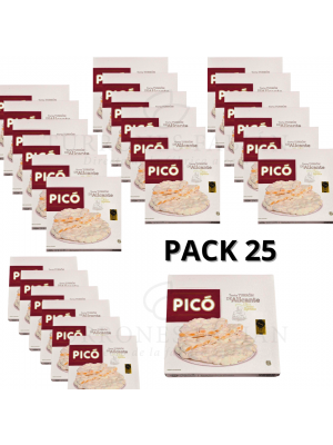 25 UNIDADES DE TORTAS DE TURRON DE ALICANTE 120GRS 