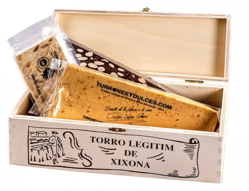Caja Madera para turrones grandes