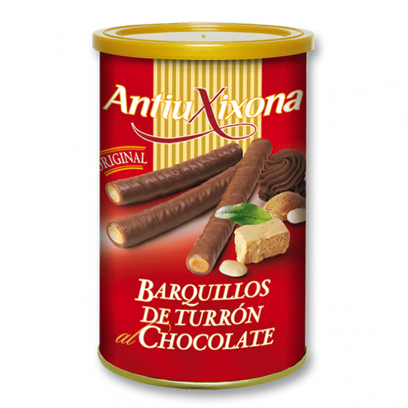 Barquillos de chocolate y turron