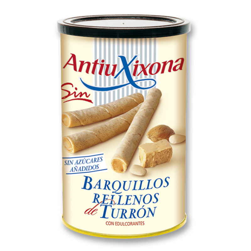 barquillos de turrón sin azúcar, galleta