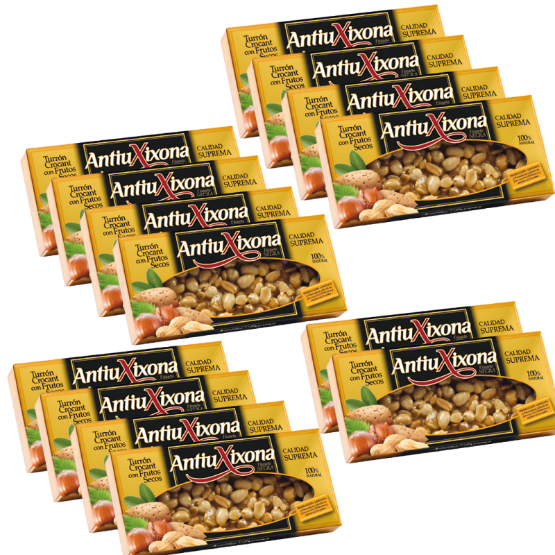14 UNIDADES DE TURRON CROCANT FRUT SEC ANTIUXIXONA ETIQ NEGRA 150G 