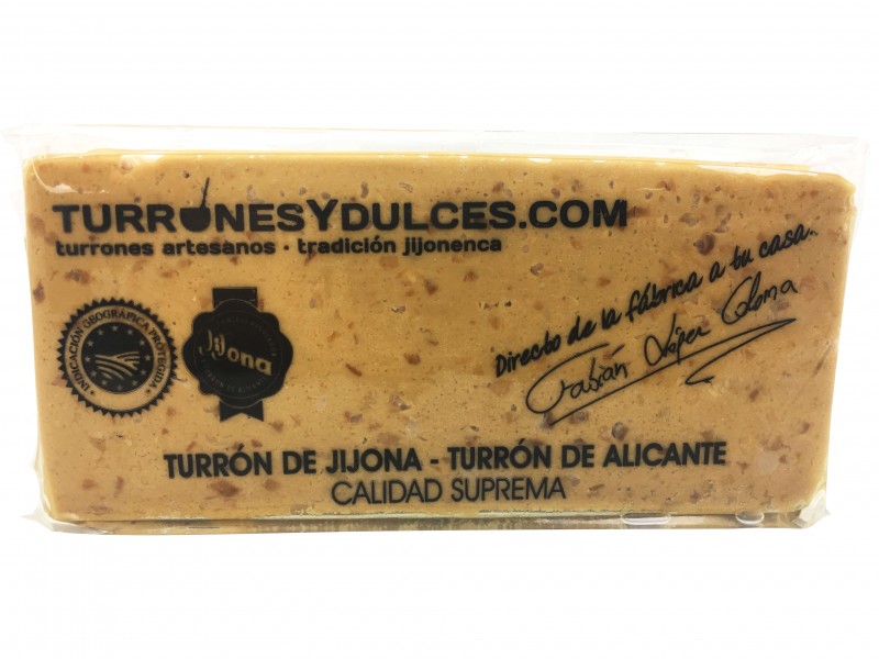 turrón de jijona con bolsa