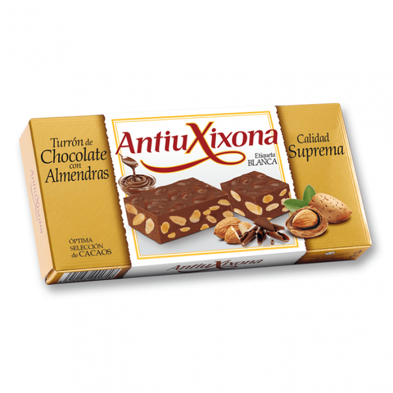 TURRON DE CHOCOLATE CON ALMENDRAS ANTIUXIXONA 200G