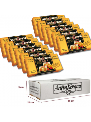 Caja de 12 unidades de Turrón de Fruta Antiu Xixona Etiqueta Negra 200g