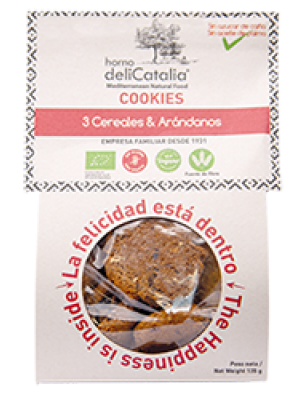 Cookies de 3 Cereales & Arándanos Eco Orgánico 