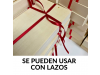 CAJA DE MADERA CON TURRON Y LAZOS