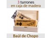 Lote de 3 Turrones en Caja de Madera