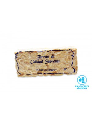 Turron espagnol dur Alicante Nougat 300 grammes. SANS SUCRE