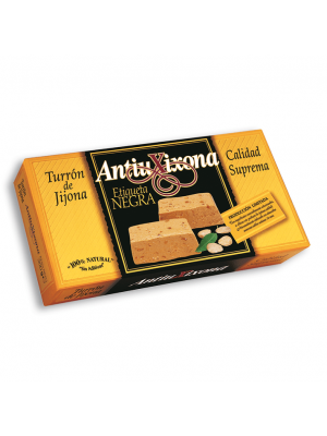 Caja de 24 unidades de Turrón de Jijona (blando) Antiu Xixona Etiqueta Negra 250g