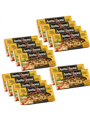 Caja de 14 unidades de Turrón Crocant con Frutos Secos Antiu Xixona Etiqueta Negra 150g