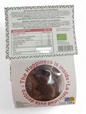 Cookies de 3 Cereales & Arándanos Eco Orgánico 