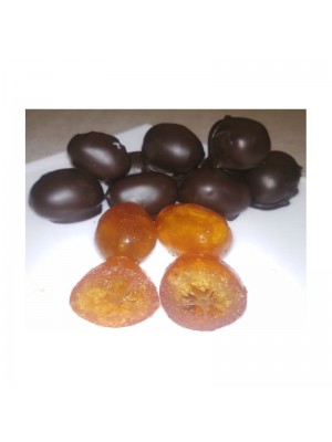 Kumquats con chocolate negro a granel en formato de 1kg o 5kg.