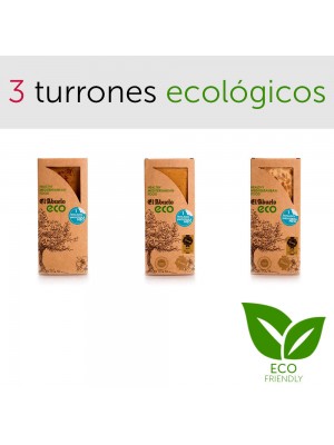 Pack 3 turrones ecológicos Jijona Alicante piedra