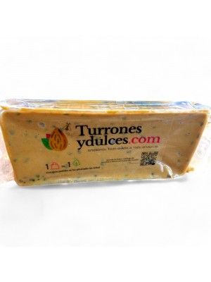 Turron a la piedra con trozos de chocolate. - Perfil 