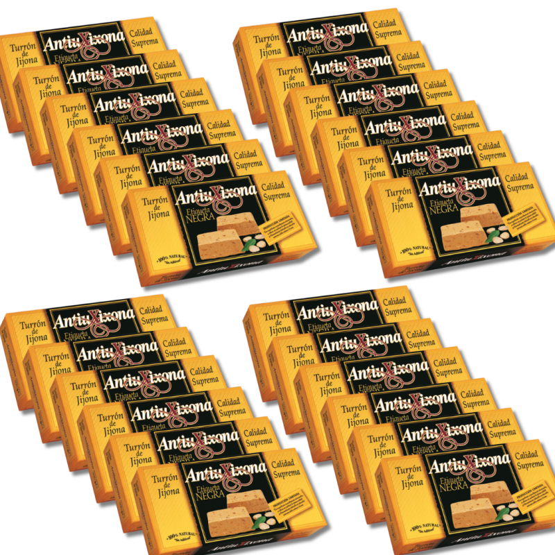 24 UNIDADES DE TURRON DE JIJONA BLANDO - ETIQUETA NEGRA 250G