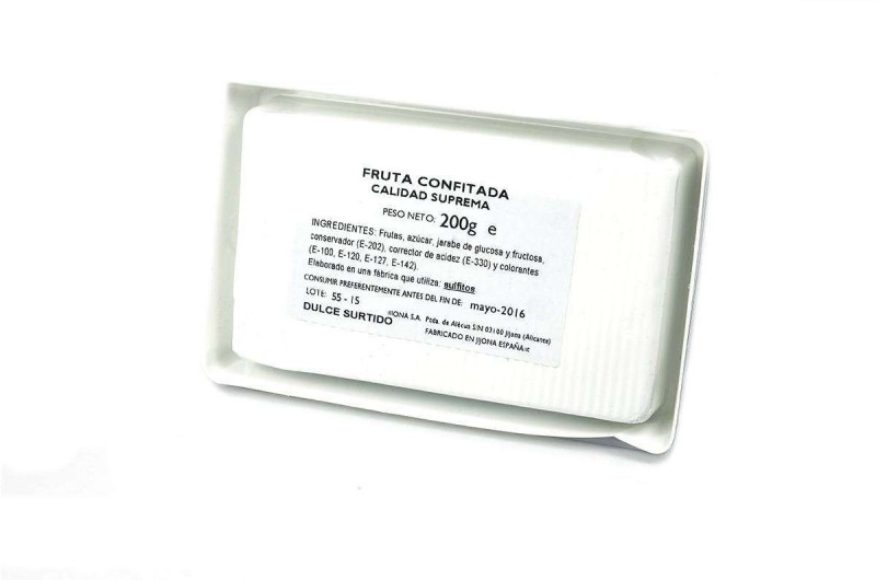 ingredientes de la fruta escarchada