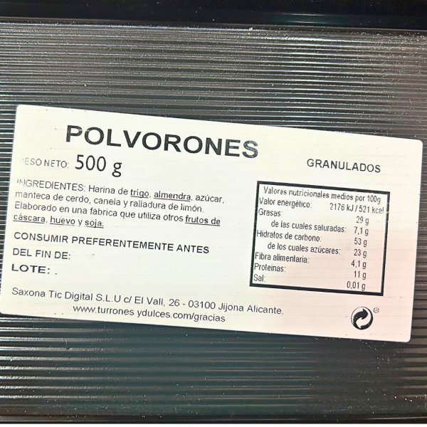 INGREDIENTES Y TRABLAS NUTRICIONALES