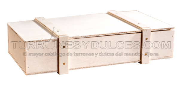 Turrón a la piedra en caja de madera