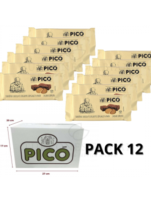 CAJA DE 12 UNIDADES DE TURRON DE CHOCOLATE CRUJIENTE PICO GALL MARIA 200 GRS