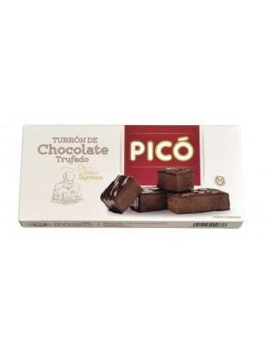 Caja de 10 unidades de Turrón de Chocolate Trufado Pico 200 grs