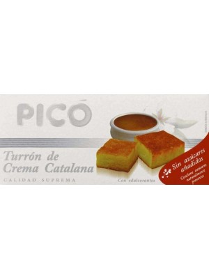 Caja de 12 unidades de Turrón de Crema Catalana 200g Pico Sin Azucares Añadidos