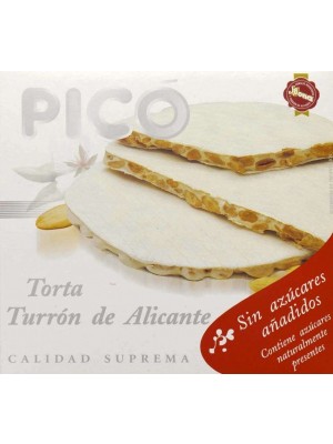 Caja de 12 unidades de Tortas de Turrón Duro Pico Sin Azucares Añadidos 150grs