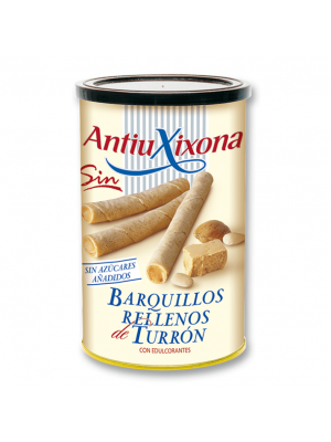 barquillos de turrón sin azúcar, galleta