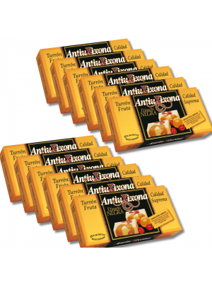 12 UNIDADES DE TURRON DE FRUTA ANTIUXIXONA ETIQ NEGRA 200G 