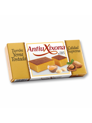 Turrón de Yema Tostada Etiqueta Blanca Antiu Xixona 200g