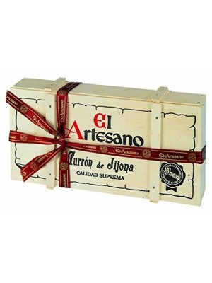 Turron de Jijona artesano 200grs en caja de madera 