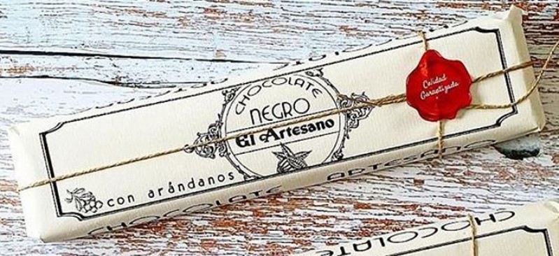 Lingote Chocolate con Arándanos 52 cacao El Artesano