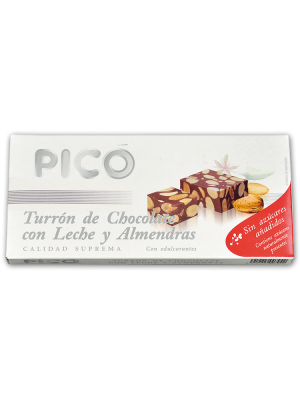 Turrón chocolate con almendra sin azúcar