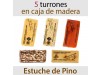 Lote de 5 Turrones en Estuche de Madera