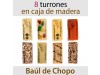 Lote de 8 Turrones en Baúl de Madera