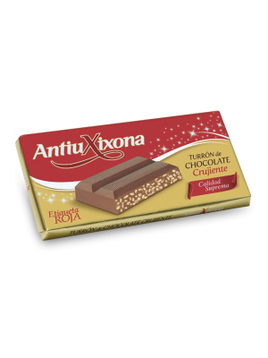 Turrón de Chocolate Crujiente Antiu Xixona Calidad Suprema 250g