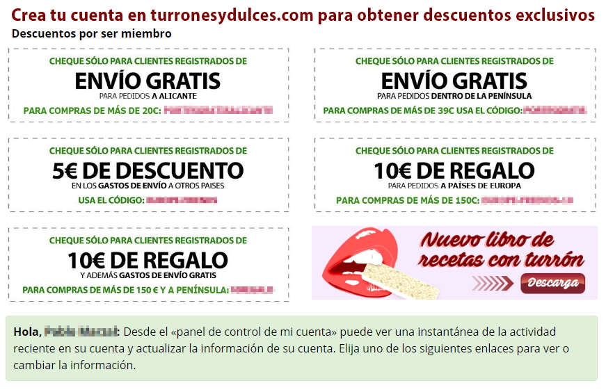 Cupones de Turronesydulces.com